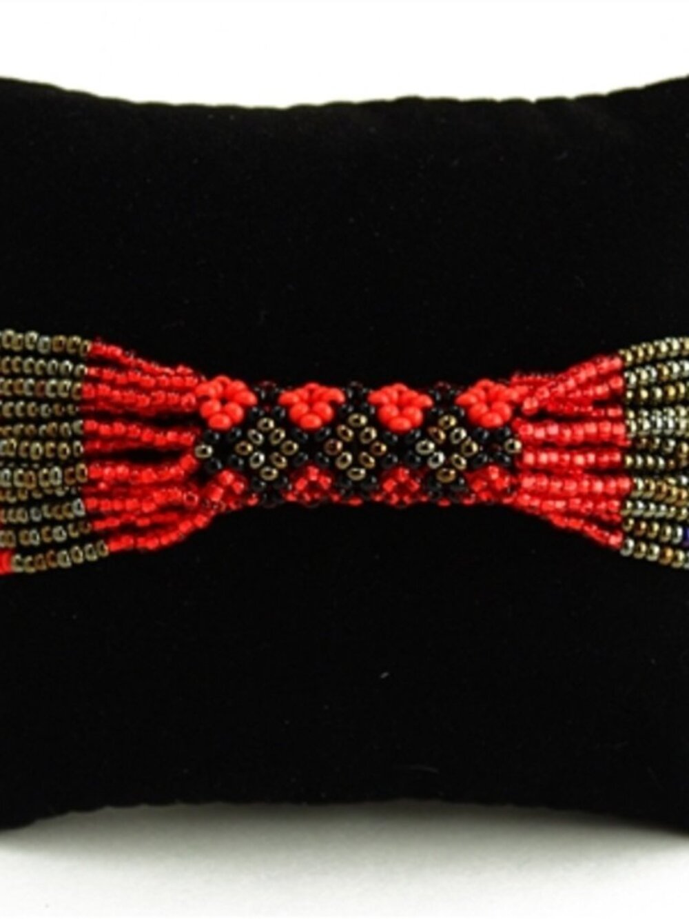 Czech Bead Zulu Style Bracelet RED & BRONZE